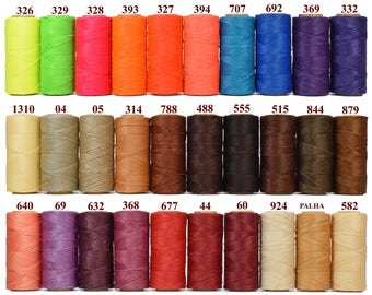 30 bobines de fil en Polyester ciré macramé Linhasita cordon - bijoux fil - cordon ciré - Macrame String-
