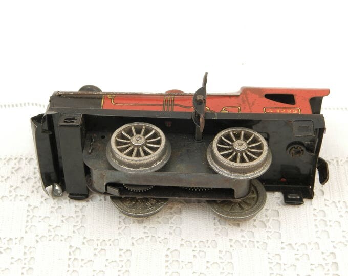 Vintage Working Hornby Clockwork Wind Up Tin Train H 0 Gauge 35 mm The Loco M with Original Box Made in France by Meccano Circa 1930s