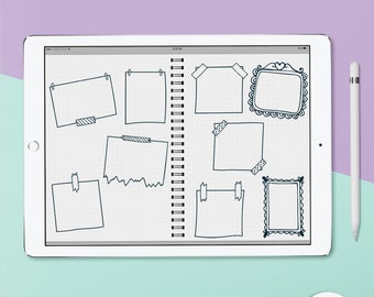 Digital Doodle Frames for Digital Planning including GoodNotes