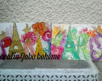 Paris Cartes postales-cartes postales Paris peinture aquarelle sur papier-cartes originales en peinture