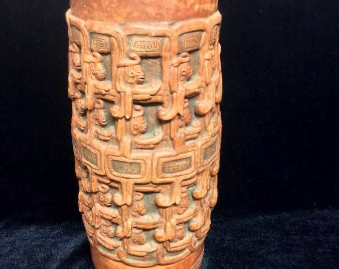 Rustic Vase, Smithsonian Institute Reproduction, Rare Mid Century, Man Cave Decor