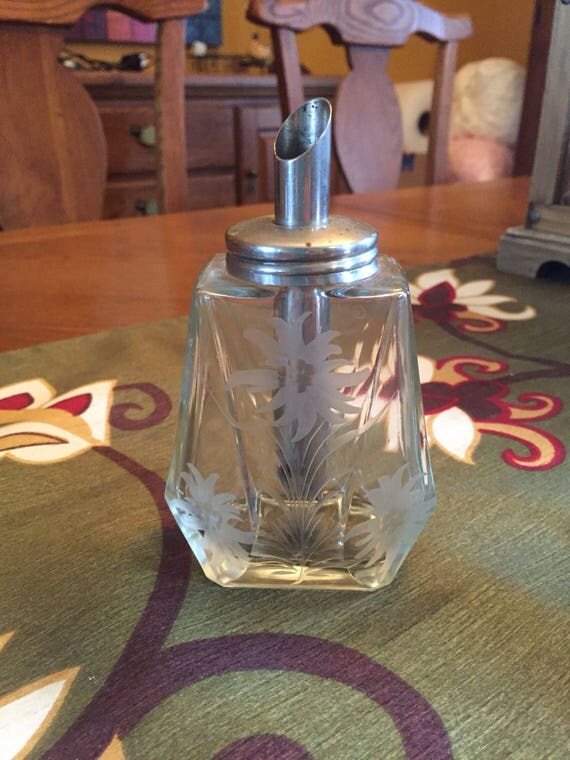 Vintage Glass Olive Oil Dispenser