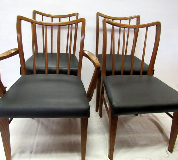 Tiger Oak Mid Century Modern Chairs