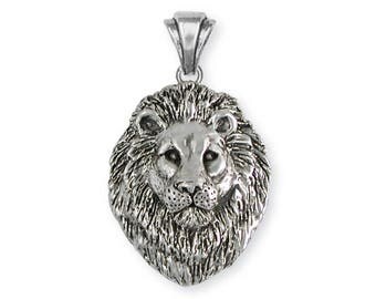 Solid Sterling Silver Lion Pendant - LION3P