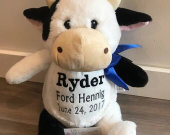 personalized cow stuffed animal