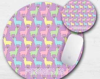 Unicorn Print Round Mouse pad