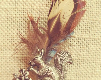 Vintage Bavarian Squirrel Hunter Pin