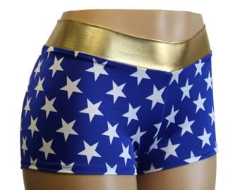 Wonder Woman Cosplay Booty Shorts by Dilly Duds™ Toddler, Adult, and Plus Sizes Available.