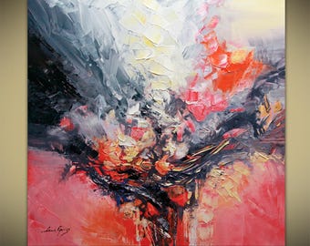 Abstract Landscape ORIGINAL Painting Contemporary Modern Textured Palette Knife by Lana Guise