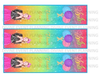 JoJo Siwa Printable thank you labels, bookmark, download party favors, instant downloads