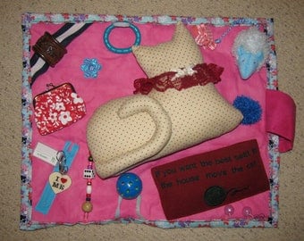 Activity (fidget) blanket for dementia, Alzheimer's, stroke patients, nursing home & hospital patients.