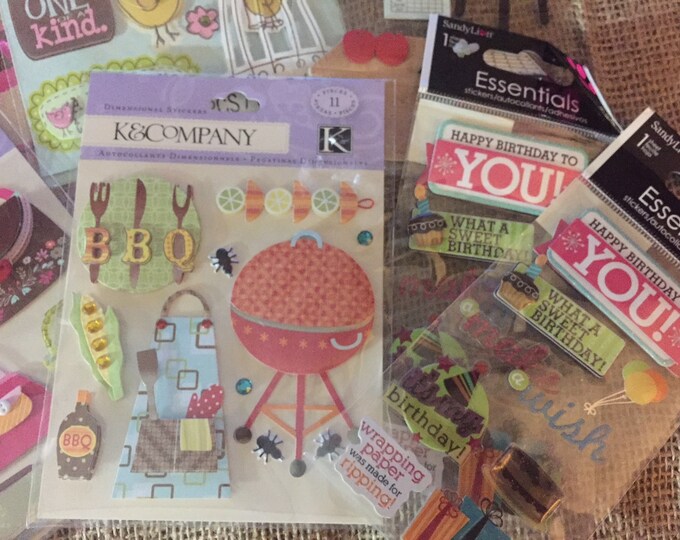 Stickers for Scrap Booking, Card Making. Craft Supplies - SOLD FOR CHARITY