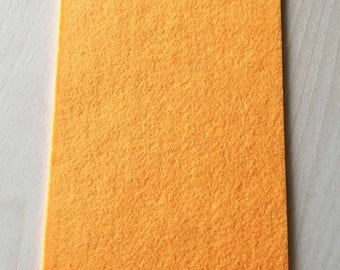 Coupon of Tangerine thick wool felt 3 mm