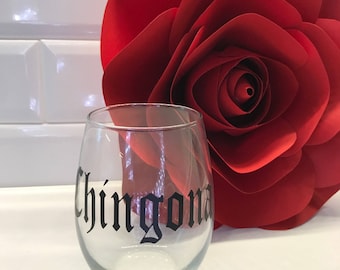 Chingona Stemless Wine Glass