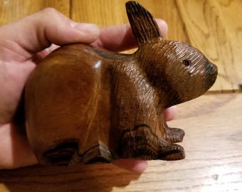 Ironwood Rabbit Wood Carving - Hand-Carved from Arizona Artist! 6.5