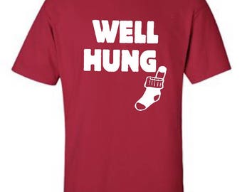 well hung xmas shirt