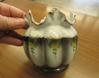 Vintage Porcelain or China Ruffled Planter