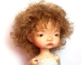 PREORDER! Mohair Wig "Cappuccino" for Irrealdoll specially / BJD Wig / Irrealdoll Wig / LittleFee Wig / 5,5 inch Wig