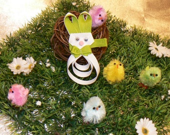 Mr. Green Easter Bunny hair clip