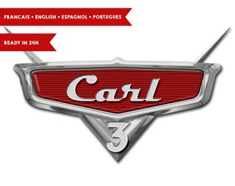Disney Cars logo customized with name at png format in HQ (A4)
