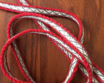 Ready for Shipping! Tablet Woven Braid Based on Oseberg Finds, Oseberg Tablet Weaving, Card Woven Medieval Braid, Viking Costume