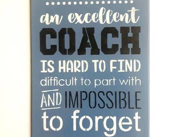 Coach sign | Etsy