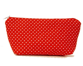 red vanity bag