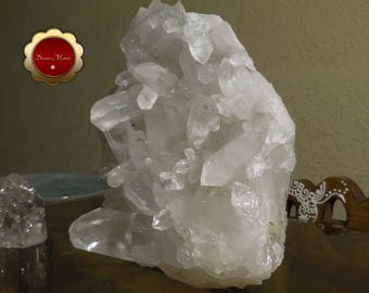 Large Clear Quartz Cluster Point, Natural Quartz Cluster Point, Raw Crystal Point with Stand, Large Clear Quartz, Master Healer