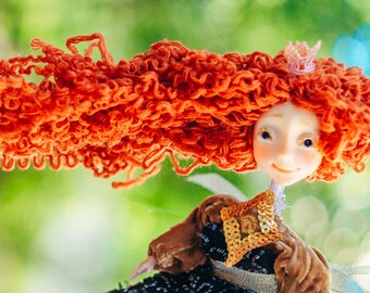 Rustic Home Decoration BJD woodland brown doll children decor cloth doll soft toy collectible art sculpture wall hanging fairies elf doll