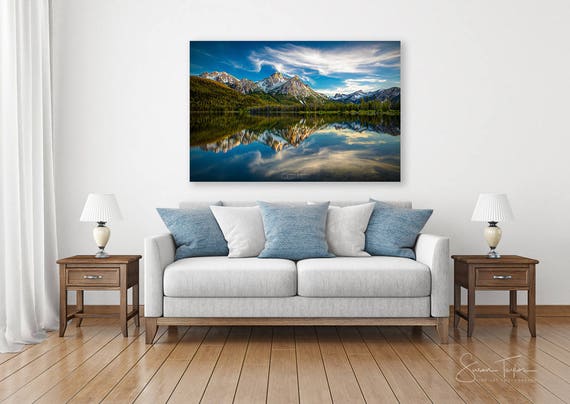 Oversized Wall Decor Sawtooth Mountain Photo Idaho Art