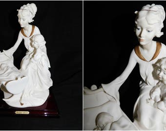 Giuseppe Armani Art Deco Style Figurine| Another New Arrival| Mother Child Baby 1990