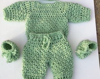 Pastel Layette Set Crochet Pattern PDF 316