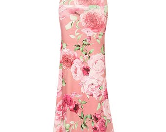 Floral Rose Sublimation Maxi Long Skirt Sizes S/M/L/XL/1XL/2XL/3XL