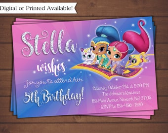 Shimmer and Shine Invitation