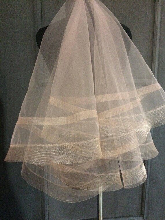 Blush Pink Horsehair wedding veil blush Wedding Veil veil