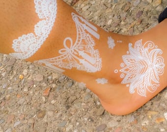 1 sheet of white henna tattoos henna tattoos white lace 1 sheet of white henna tattoos henna tattoos white lace