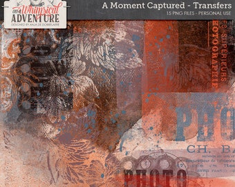 Handmade Photography Transfers, Overlays Photoshop, Retro Camera, Digital Scrapbooking, Instant Download, Scrapbook Elements, Memory Book