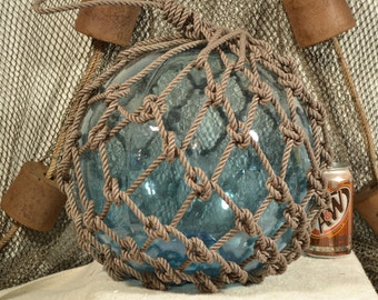 Japanses Glass Fishing Float in Light Aqua