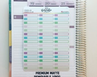 V249 Lilac and Mint Label Stickers - Vinyl
