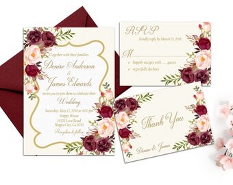 Marsala wedding | Etsy