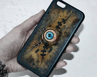 iPhone case Horror Zombie eyes Custom phone case Gift Undead Necronomicon Horror phone case Creepy phone case Mutation Taxidermy Anatomy