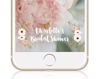 Bridal Shower Geofilter Floral Bridal Shower Snapchat Filter Custom Snapchat Geo Filter Wedding Snapchat Filter
