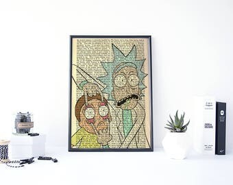 Rick and Morty Poster, Rick and Morty Art Print, TV Art, Kids Art Poster, TV Show Poster, Rick Morty Print