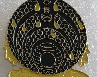 Bassnectar hat pin murdered out glitter Beenectar limited edition
