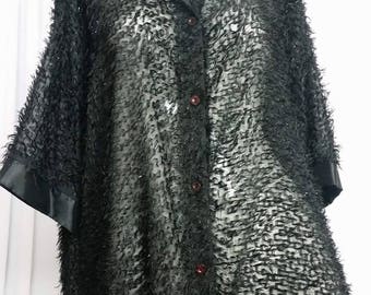 Bluson negro transparentes con pelitos