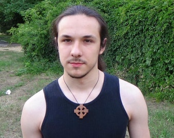 Gift for him Celtic cross pendant celtic mens necklace scandinavian jewelry celtic jewelry viking jewelry nordic jewelry norse for boyfriend