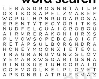 wedding word search