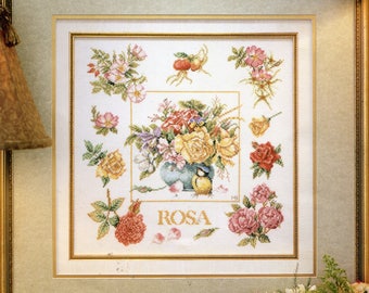 Marjolein Bastin ** Roses ** Out of Print Lanarte cross stitch pattern from Leisure Arts 2001
