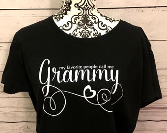 Grammy Shirt/ My Favorite People Call Me Grammy / Grandparents Day Gift / Shirt For Grammy / Love My Grammy Shirt/ Grandma Shirt