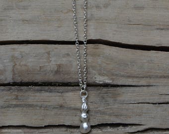 sterling silver rain drops necklace